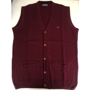 Blues Moda Grimen Düğmeli Çelik Örme Casual Rahat Kalıp Düğmeli Yelek