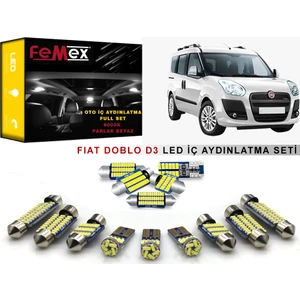 Fiat Doblo D3 LED Iç Aydınlatma Ampul Seti Parlak Beyaz
