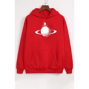 Astronaut Rides Baskılı Sweatshirt