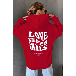 Love Never Fails Sırt Baskılı Sweatshirt