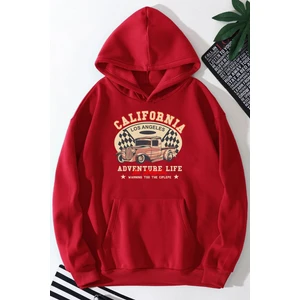 California Baskılı Kapüşonlu Sweatshirt