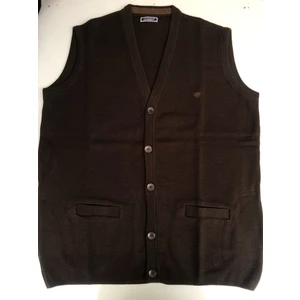 Blues Moda Grimen Düğmeli Çelik Örme Casual Rahat Kalıp Düğmeli Yelek