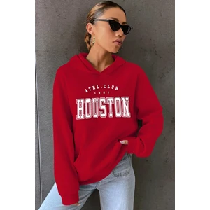 Houston Baskılı Sweatshirt