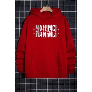 Hanımcı Yazılı Katlamalı Sweatshirt