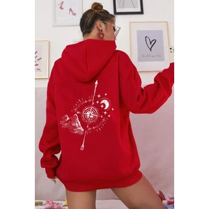 Pusula Sırt Baskılı Sweatshirt