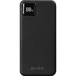 S-link G104 10000mAh 2*USB+Type-C+Micro Kompakt Tasarım Siyah LCD Taşınabilir Pil Şarj Cihazı Powerbank