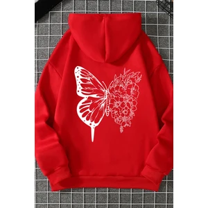 Drawing Butterflies Sırt Baskılı Sweatshirt