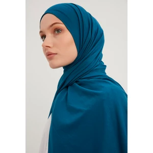 Likralı Penye Viskon Şal 70x180cm - Okyanus Mavi - ŞALESS