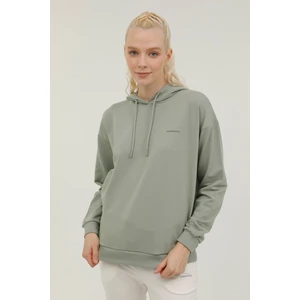 W-SN80 Basic Hoodie 2pr Haki Kadin Sweatshirt