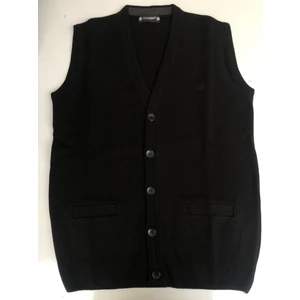 Blues Moda Grimen Düğmeli Çelik Örme Casual Rahat Kalıp Düğmeli Yelek