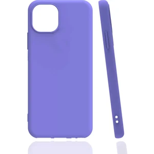 Apple iPhone 13 Mini Kılıf Lopard Biye Mat Yumuşak Silikon Kapak Lila