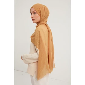 Ultra Hafif Bürümcük Şal 90x190cm  - Hardal