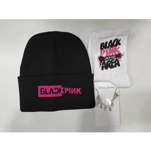 Black Pink Bere  Çorap  Kolye Kombin