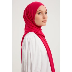 Likralı Penye Viskon Şal 70x180cm - Fuşya - ŞALESS