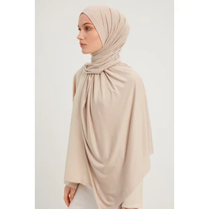 Likralı Penye Viskon Şal 70x180cm - Taş - ŞALESS