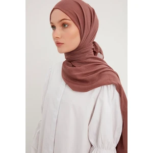 Ultra Hafif Bürümcük Şal 90x190cm  - Koyu Gül Kurusu