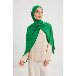 Likralı Penye Viskon Şal 70x180cm - Acı Yeşil - ŞALESS