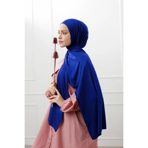 Likralı Penye Viskon Şal 70x180cm - Saks - ŞALESS