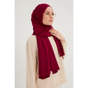Likralı Penye Viskon Şal 70x180cm - Vişne - ŞALESS