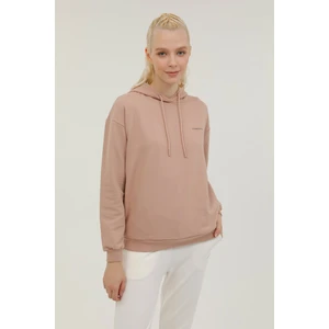 W-SN80 Basic Hoodie 2pr Pudra Kadin Sweatshirt