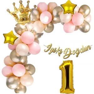 1 Yaş Lüks Doğum Günü Balon Seti