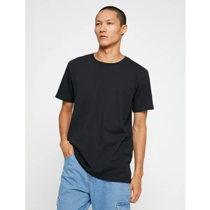 Basic Tişört Bisiklet Yaka Kısa Kollu Pamuklu