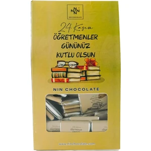 Nin Chocolate Öğretmenler Günü Kitap Desenli Kutu Çikolata 50 Adet