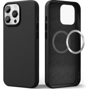 Novstrap Apple iPhone 13 Pro Max Uyumlu Kılıf 6.7 Inç Magsafe ile Uyumlu Deri Kılıf Içi Kumaş Kadife