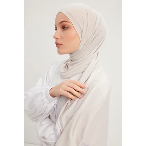 Likralı Penye Viskon Şal 70x180cm - Kemik - ŞALESS