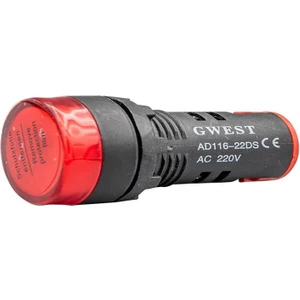 Gwest G6601 22MM Kırmızı 220V, Sinyal Lambası