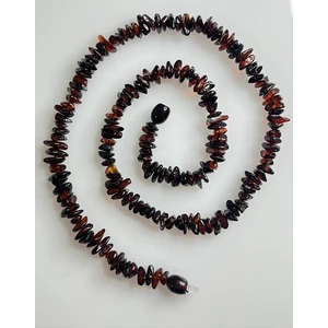 Tesbihci Efendi Damla  Kehribar Yetişkin Vişne Renk Kolye 45 cm