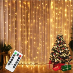 Deco Elit Perde LED  2 Metre Kumandalı 8 Ayrı Moda Sahip ( 2 mt x 2 mt ) Perde LED Peri LED USB