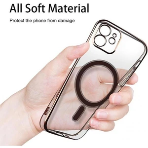 Iphone 14 Plus Magsafe Uyumlu Parlak Lazer Kapak