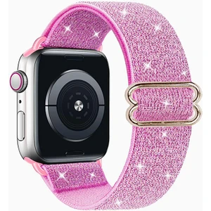 Apple Watch 42 mm / 44 mm / 45 mm Simli Esnek Hasır Örgü Kordon Kayış - KY44-2