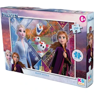KS Games Disney Frozen Elsa ve Anna lisanslı Kutulu 150 Parça Puzzle/yapboz