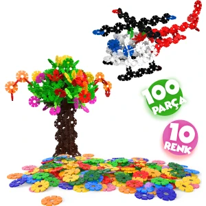 Go Toys Yaratıcı Diskler 100 Adet Stem Eğitimi Uyumlu Kilitli Diskler Eğitici Oyuncak