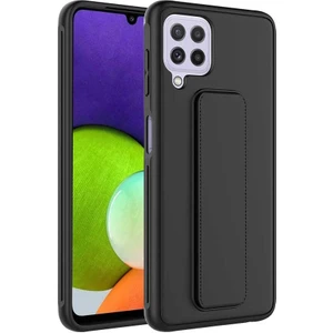 Samsung Galaxy M32 Kılıf Qstand Darbe Emici Silikon Kapak Siyah