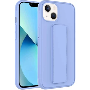 Apple iPhone 14 Kılıf Qstand Darbe Emici Silikon Kapak Lila