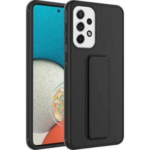 Samsung Galaxy A72 Kılıf Qstand Darbe Emici Silikon Kapak Siyah