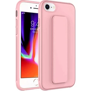 Apple iPhone 7 Kılıf Qstand Darbe Emici Silikon Kapak Pembe