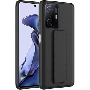 Xiaomi Mi 11T Pro 5g Kılıf Qstand Darbe Emici Silikon Kapak Siyah