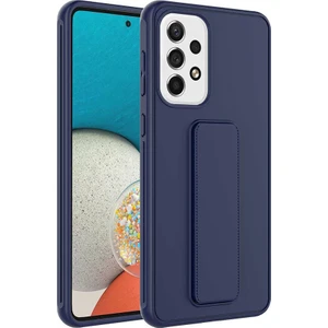 Samsung Galaxy A72 Kılıf Qstand Darbe Emici Silikon Kapak Lacivert