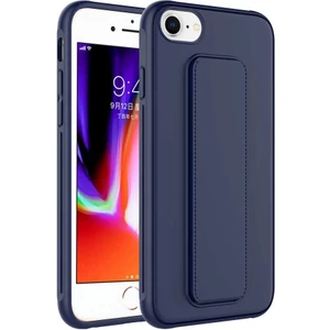 Apple iPhone 8 Kılıf Qstand Darbe Emici Silikon Kapak Lacivert