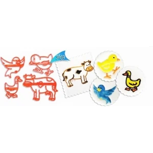 Coşan Pastacılık Baskı Patchwork  Kırmızı  Hayvanlar