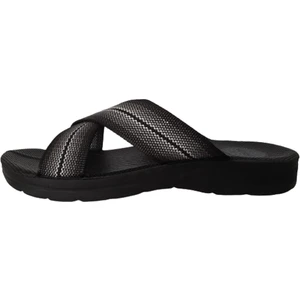 Erkek Büyük Beden Füme Halatlı Ortopedik Kaymaz Taban Terlik