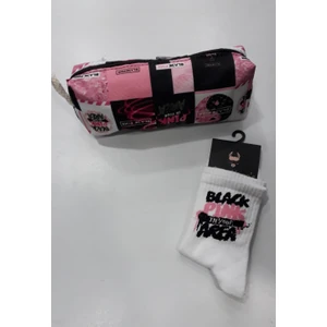Black Pink Kalemlik Çorap
