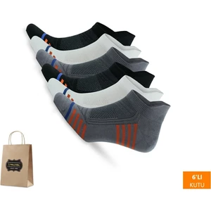 Collection 6 Çift Bambu Spor Dikişsiz Performans Kısa Patik Erkek Çorap Seti 3150