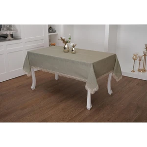 Efes Keten Polyester Kumaş Yeşil Masa Örtüsü Dikdörtgen 150X210 cm -1314