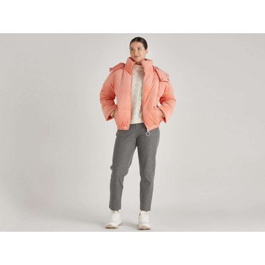 Benetton Çıkarılabilir Kapüşonlu Kadife Mont Fiyatı