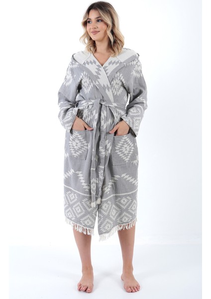 Karina Peştemal Bornoz Koyu Gri fırsatları